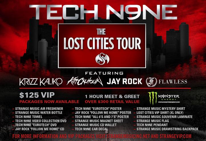 Tech N9ne: The Lost Cities Tour - Tour Graphic