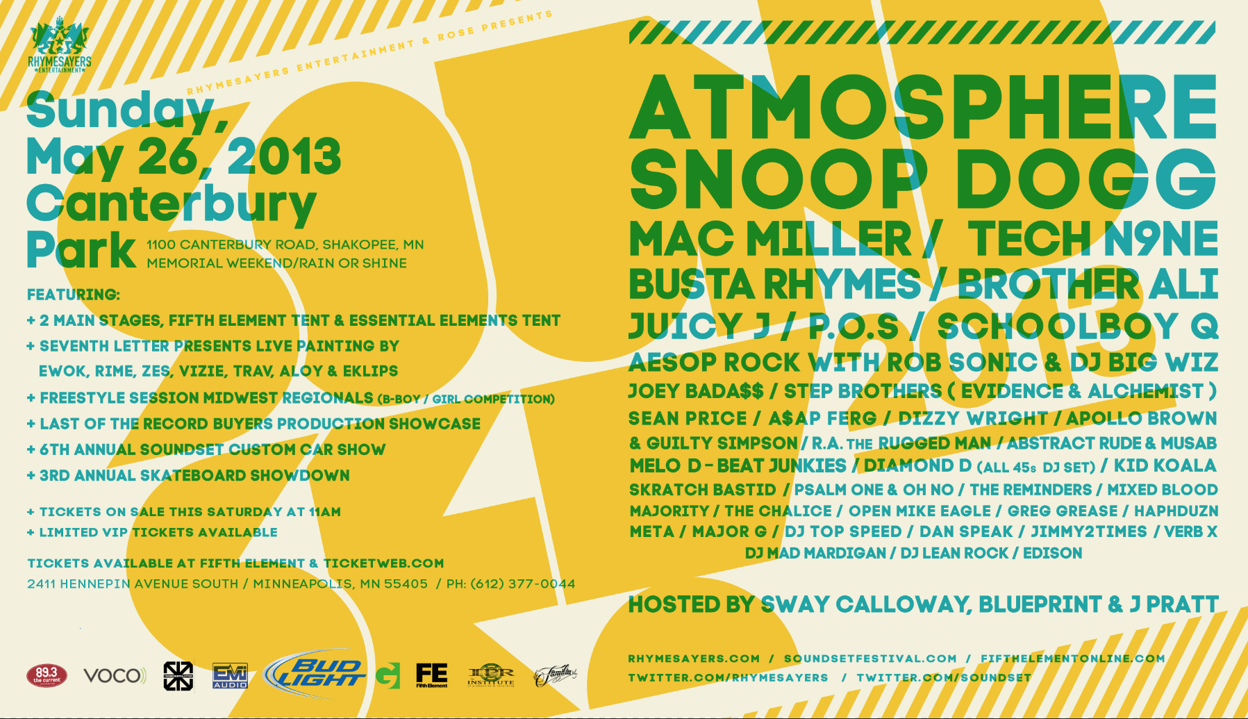 Soundset 2013 - Tour Graphic