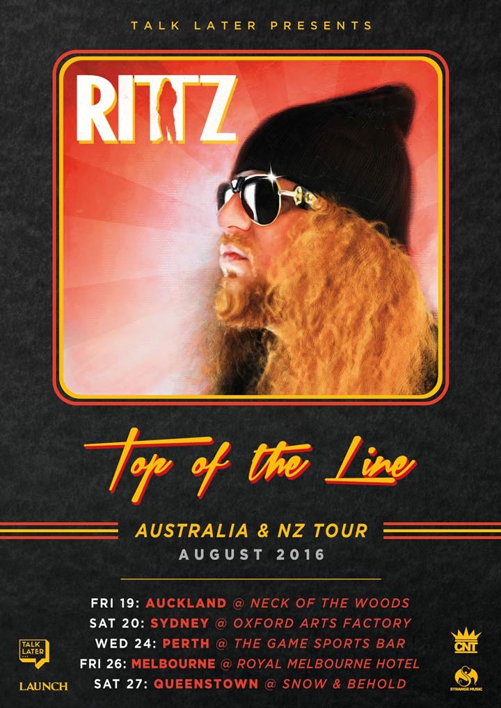 Rittz - Top of the Line - Australia & New Zealand Tour 2016