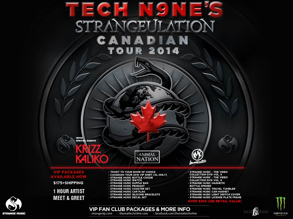 Tech N9ne's Strangeulation Canadian Tour 2014